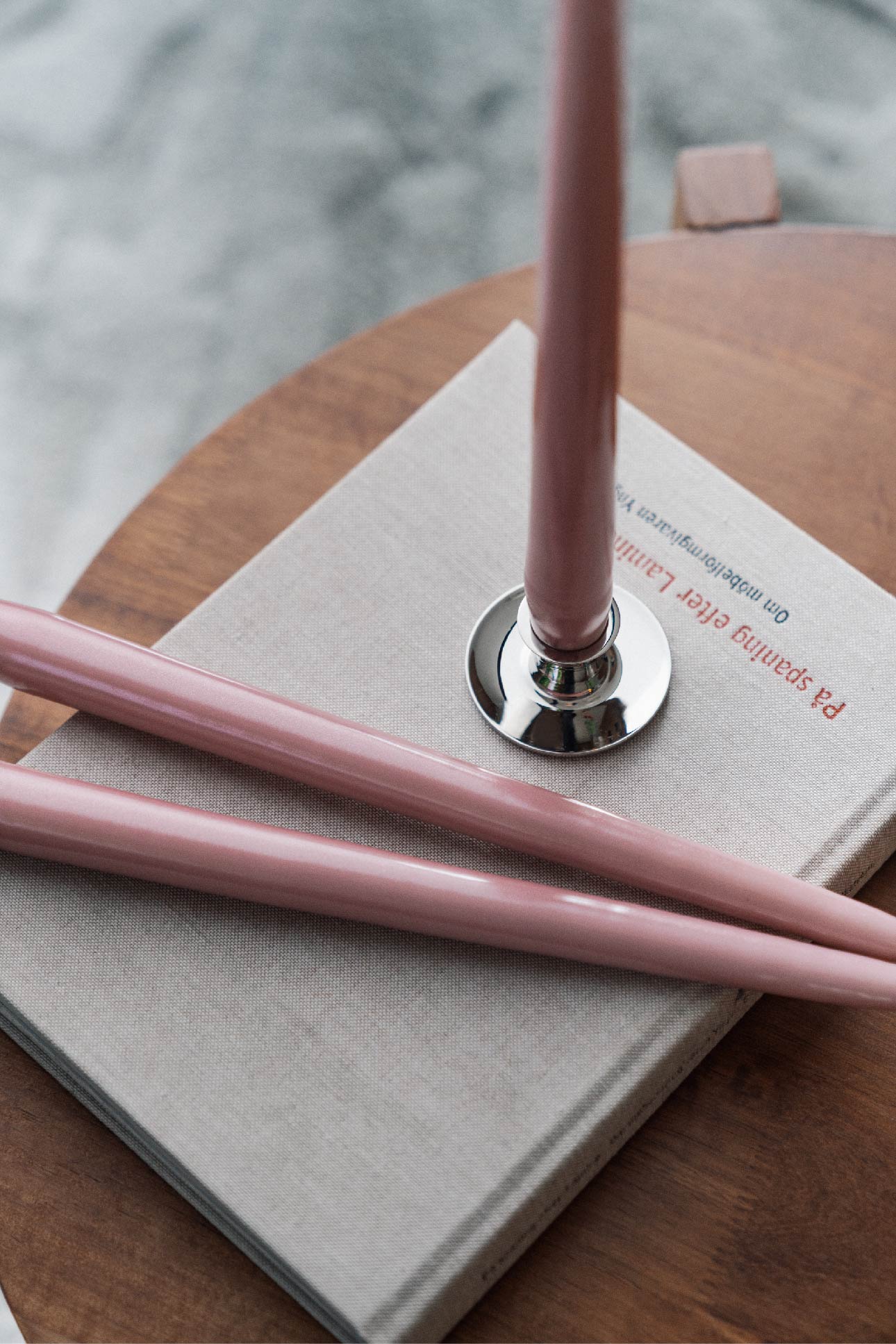 Herrgårdsljus Rosa Metallic - 6st