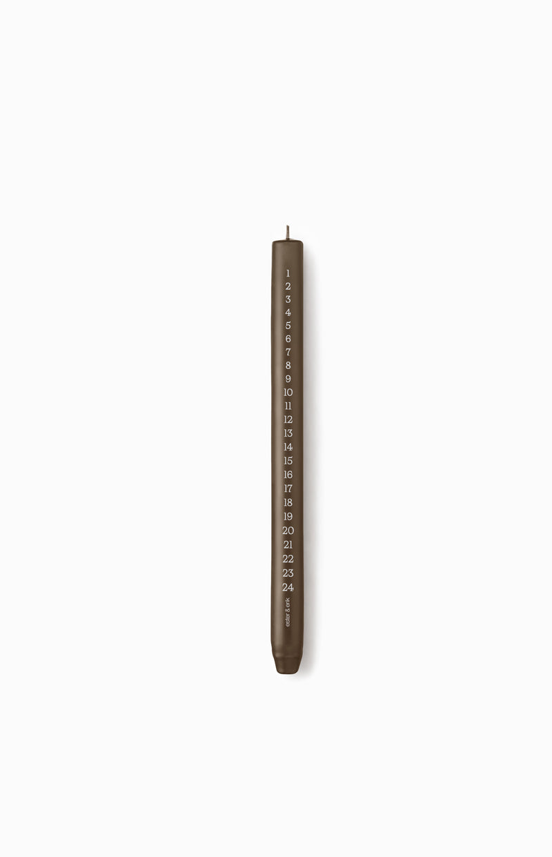Cylinderformat Kalenderljus Caviar (77) 28 cm
