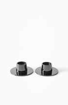 Ljusstake Medium Svart Blank 2-PACK