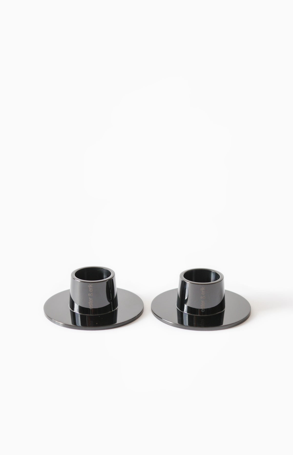 Ljusstake Medium Svart Blank 2-PACK