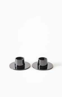 Ljusstake Medium Svart Blank 2-PACK