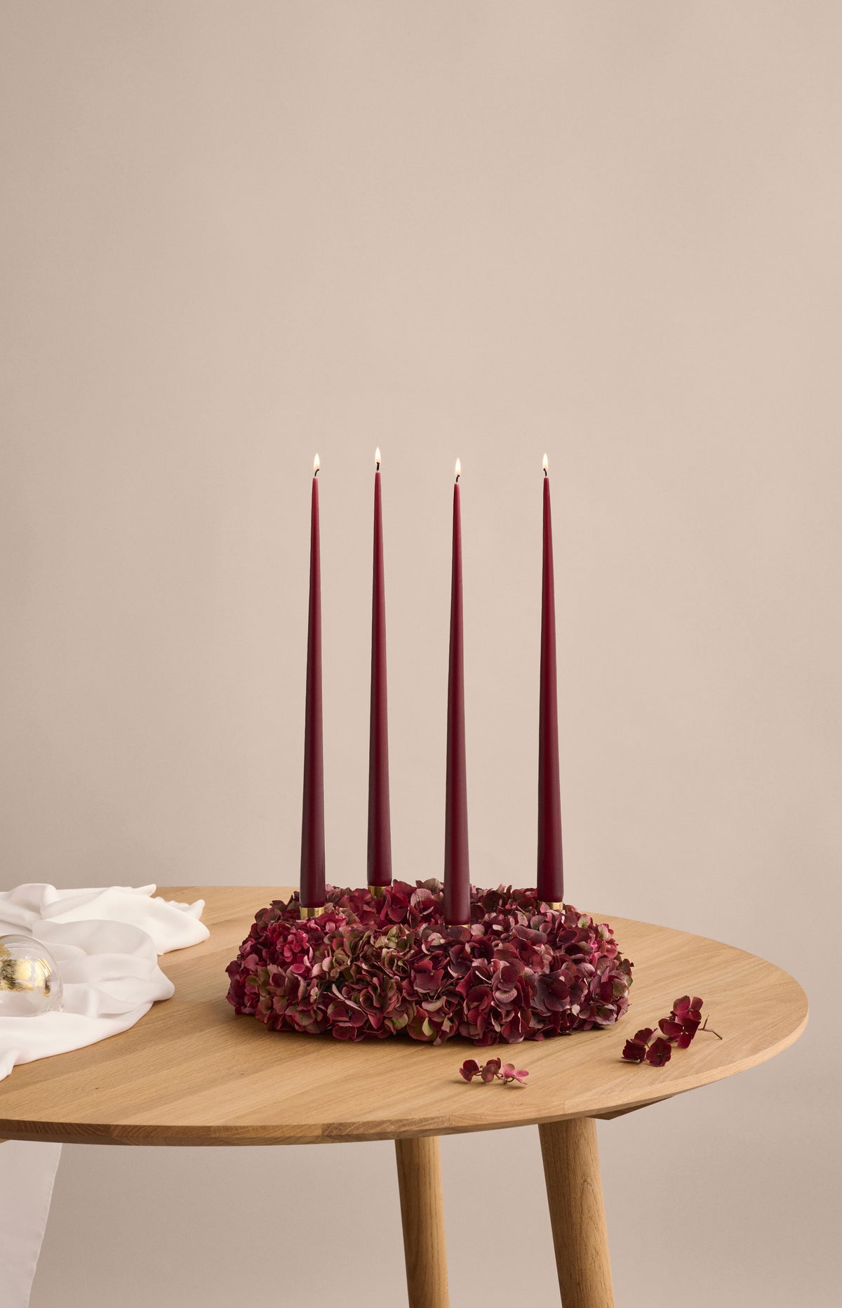 Avsmalnande Ljus Deep Wine (44/2) Lacquer 32 cm 4-pack