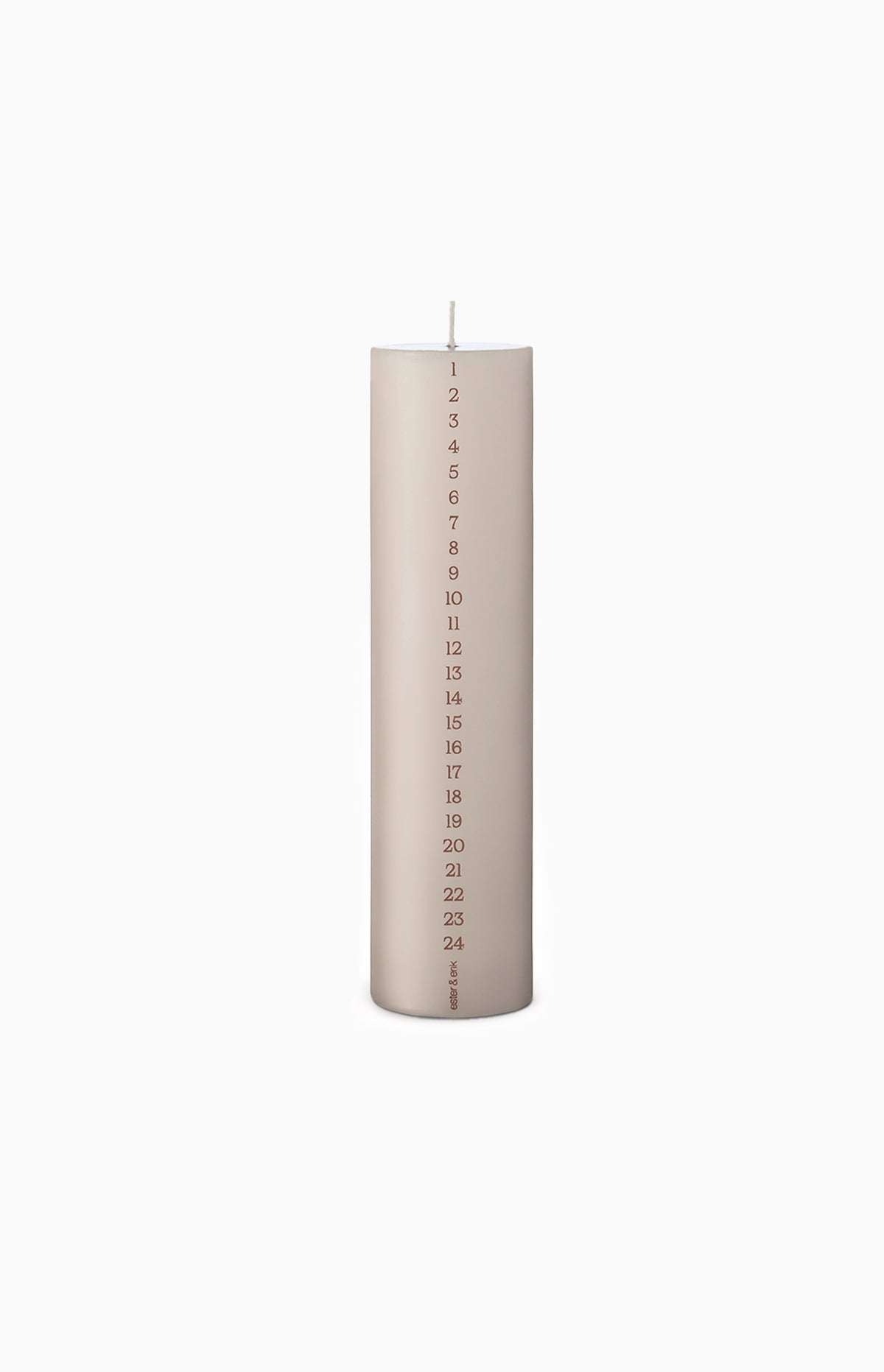 Kalenderljus 1–24 Linen Grey (22) 25 cm