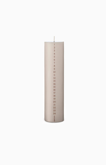 Kalenderljus 1–24 Linen Grey (22) 25 cm