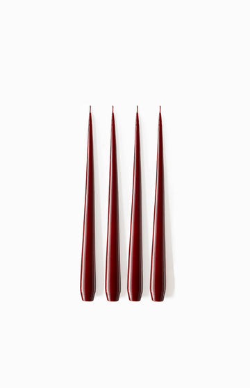 Avsmalnande Ljus Deep Wine (44/2) Lacquer 32 cm 4-pack