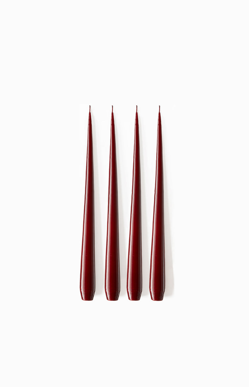 Avsmalnande Ljus Deep Wine (44/2) Lacquer 32 cm 4-pack